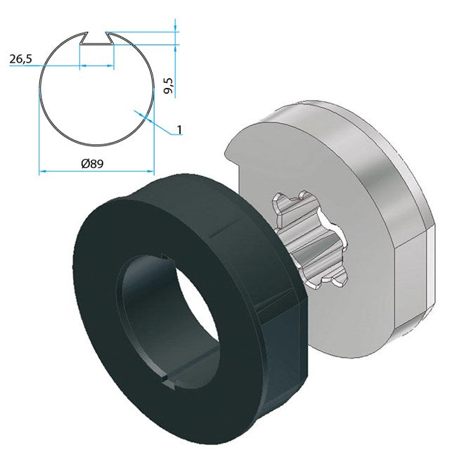 A4505_0516 Adaptateurs moteur Ø45 tube Deprat89