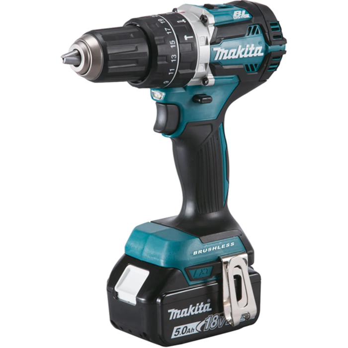 MAKITA 2 outils 18V 2x5Ah DGA506 + DHP484 égal à DLX2210TJ1