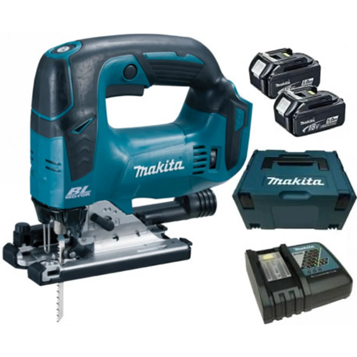 SCIE SAUTEUSE 18V + 2 BATTERIES 5 AH + CHARGEUR + COFFRET MAKPAC MAKITA DJV182RTJ