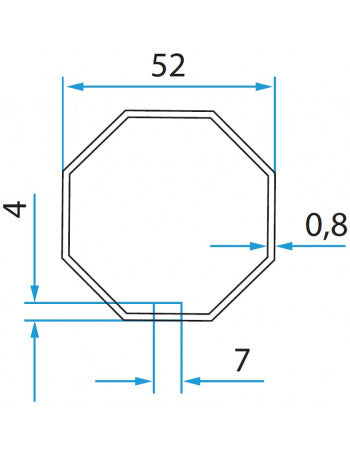 A4505_0511 Adaptateurs moteur Ø45 tube octogonal 52