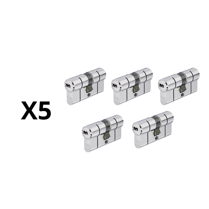 [PACK DE 5] CYLINDRES ABUS D6PS + 5 CLES + CARTES