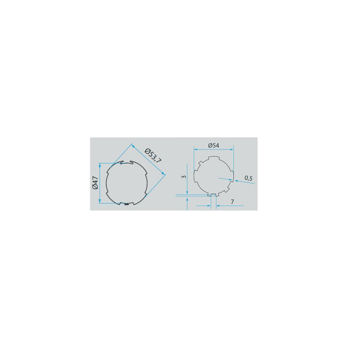 A4505_0508 Adaptateurs moteur Ø45 tube cylindrique 54 ZF et Deprat 53