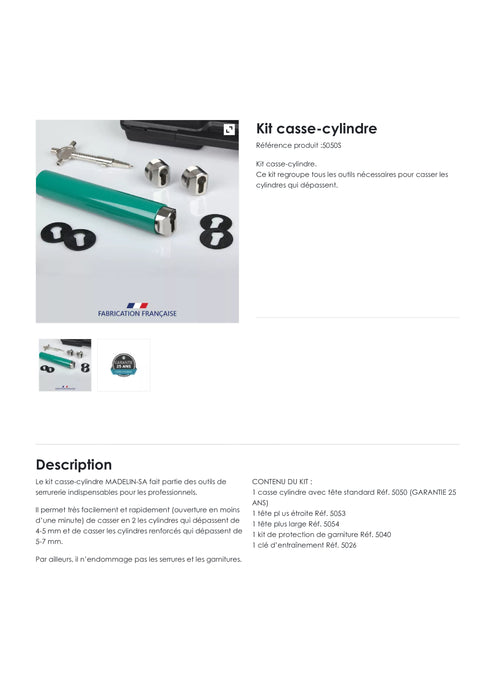 KIT CASSE-CYLINDRE MADELIN 5050S